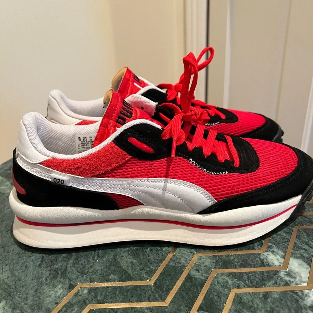 Puma Men’s Style Rider 'Stream On - High Risk Red' - Picture 2 of 6